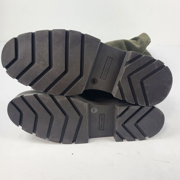 Vince Camuto Nettrio Green Suede Lug Sole Tall Boot Size 9M - Picture 15 of 16